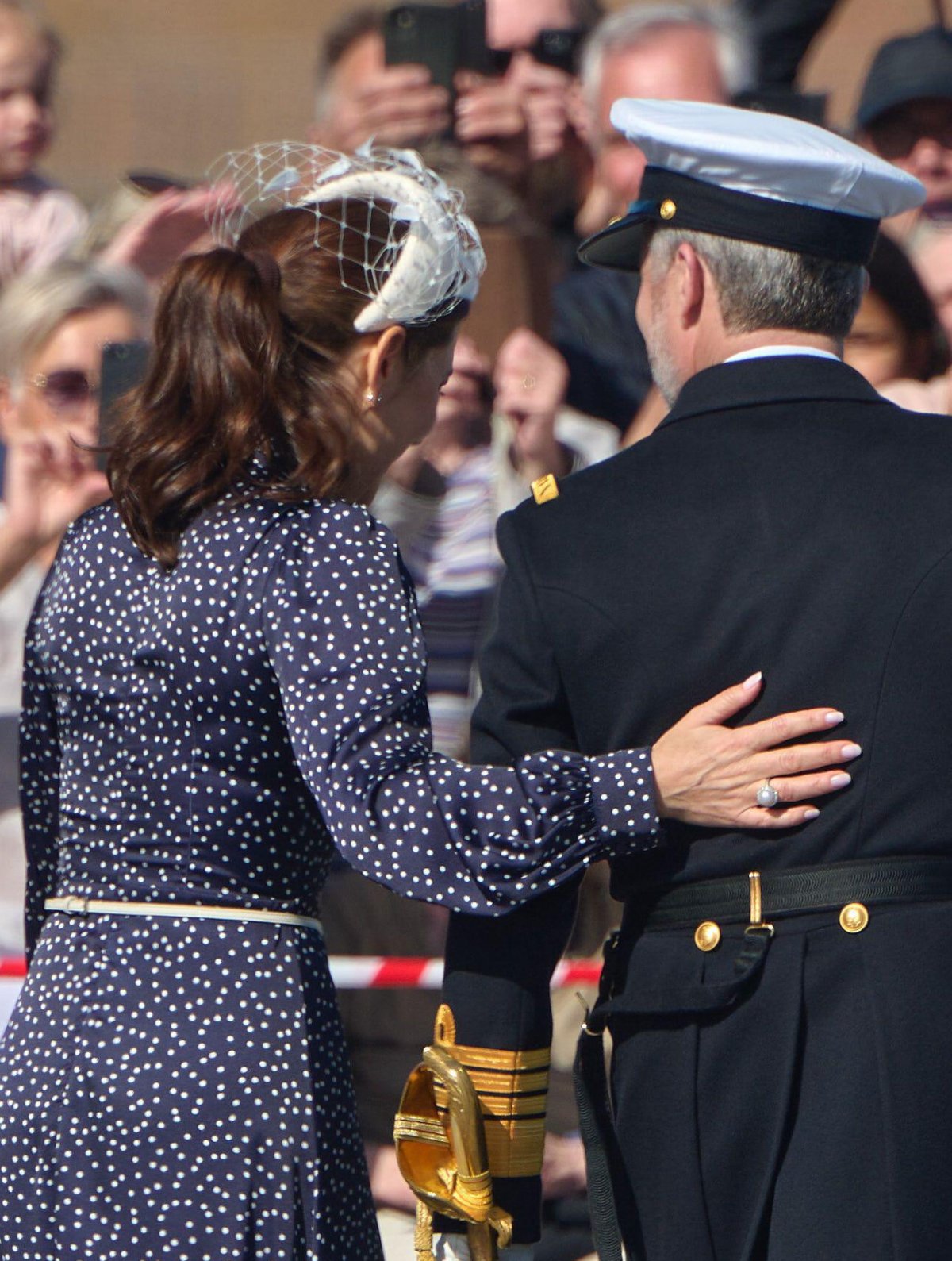 The King and Queen of Denmark arrive in Helsingör during their first trip of his reign aboard the Royal Yacht Dannebrog on May 2, 2024 (Stefan Lindblom/TT News Agency/Alamy)