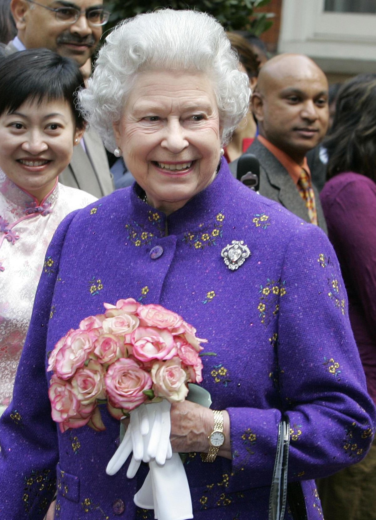 Queen Elizabeth II of the United Kingdom is pictured at Marlborough House in London on May 9, 2006 (PA Images/Alamy)