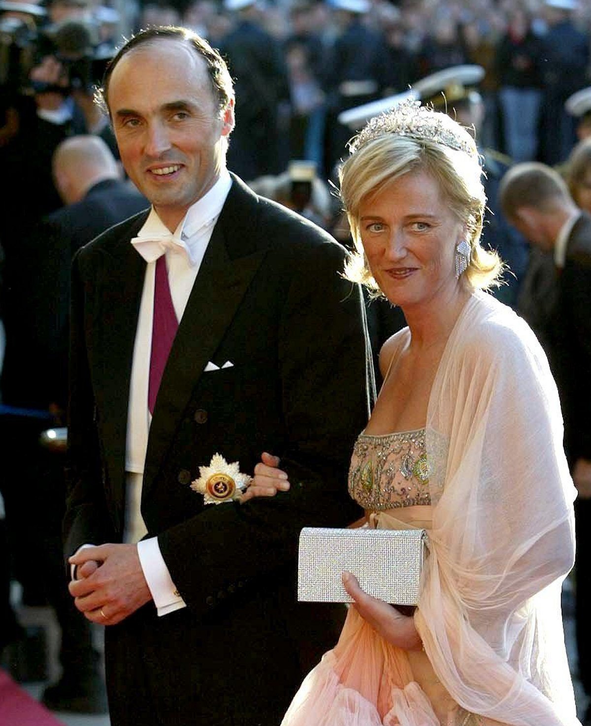 Prince Lorenz and Princess Astrid of Belgium attend a pre-wedding gala at the Royal Theatre in Copenhagen on May 13, 2004 (DPA Picture Alliance Archive/Alamy)