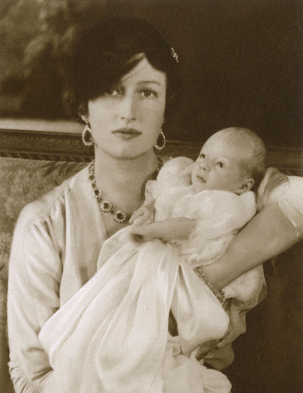Crown Princess Martha of Norway is pictured during the christening of her son, Prince Harald, in 1937 (Chronicle/Alamy)