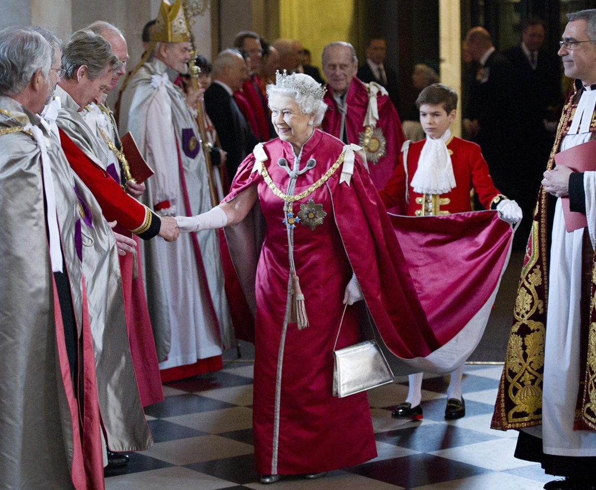 Queen Elizabeth II of the United Kingdom attends the service for the Order of the British Empire at St Paul's Cathedral in London on March 7, 2012 (Geoff Pugh/Daily Telegraph/PA Images/Alamy)