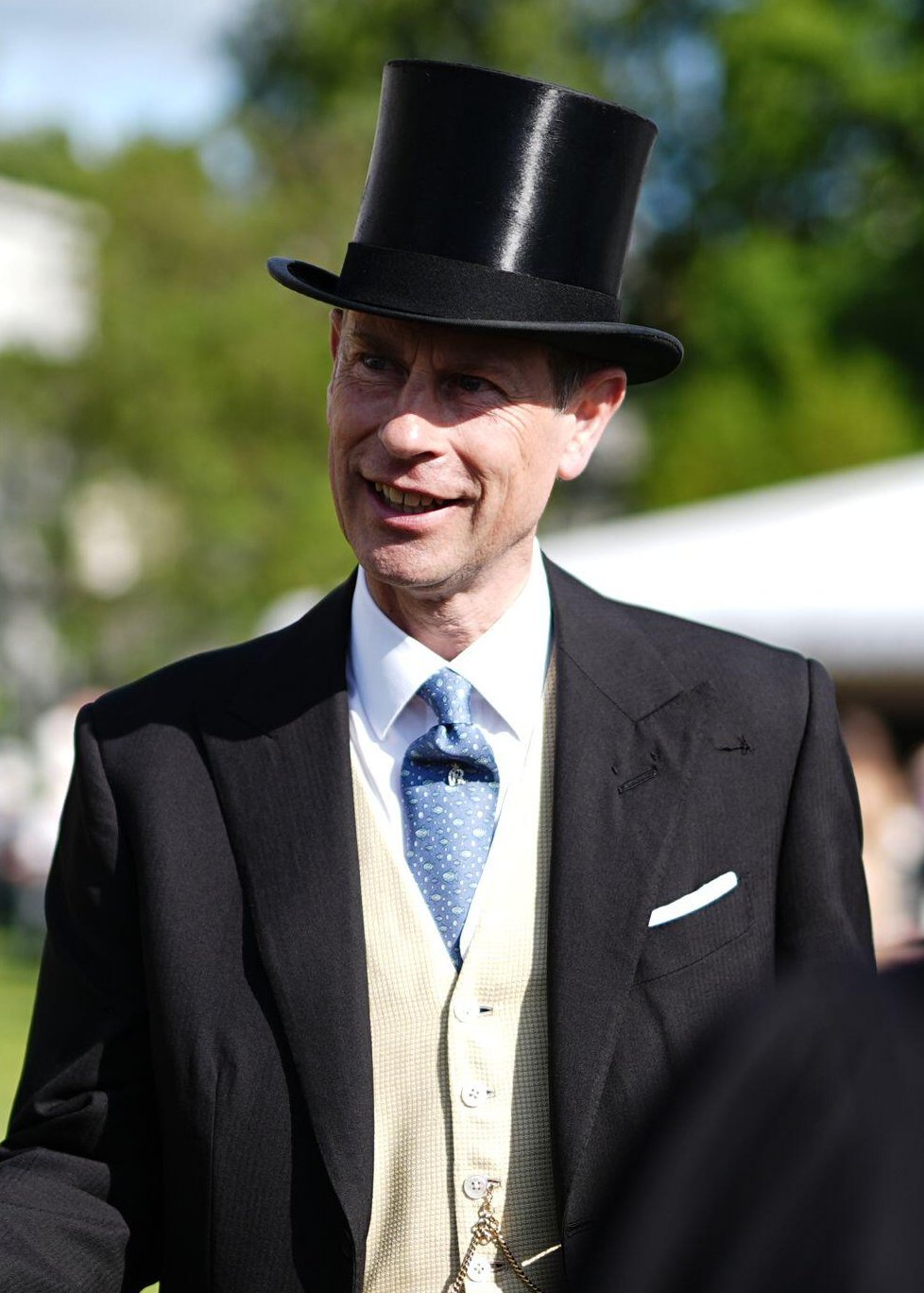 The Duke of Edinburgh attends a garden party at Buckingham Palace in London on May 15, 2024 (Aaron Chown/PA Images/Alamy)
