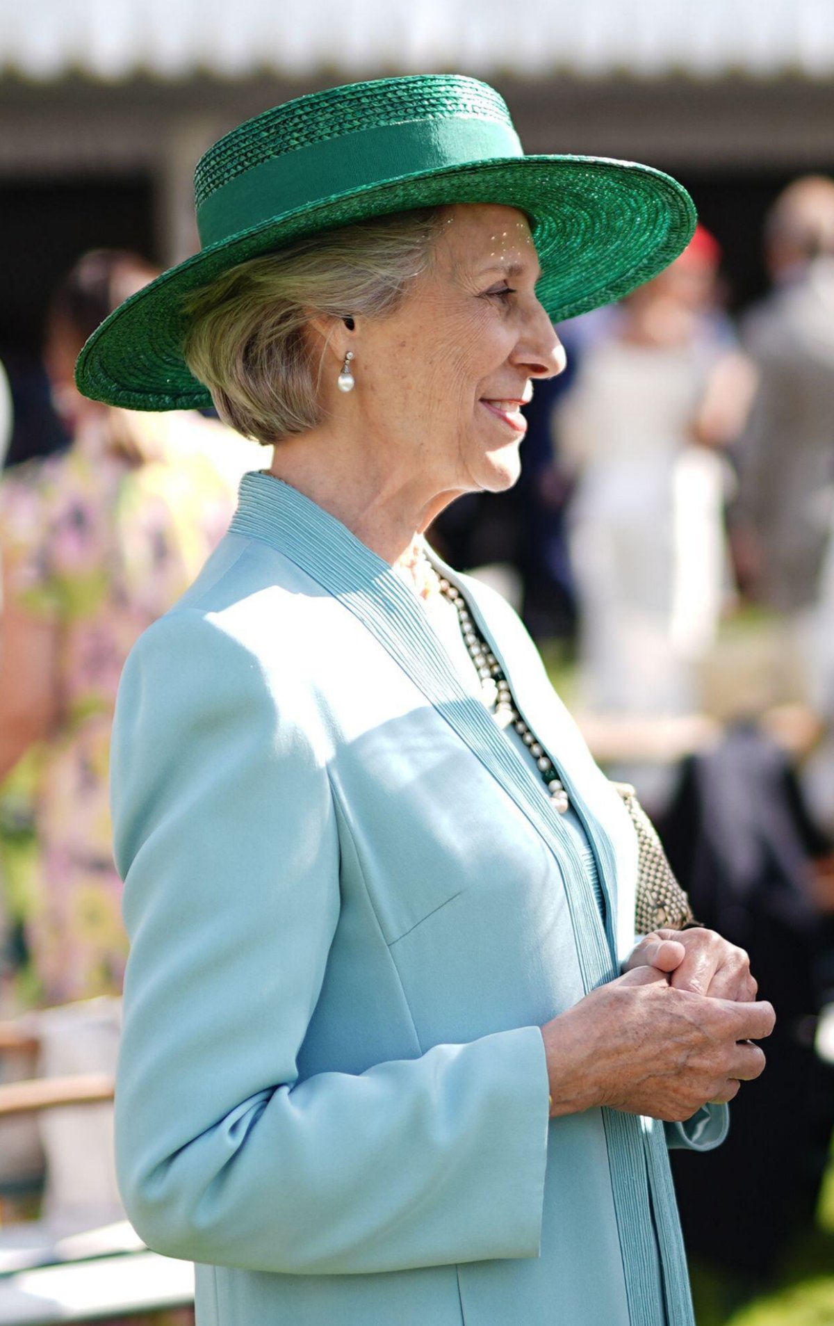 The Duchess of Gloucester attends a garden party at Buckingham Palace in London on May 15, 2024 (Aaron Chown/PA Images/Alamy)