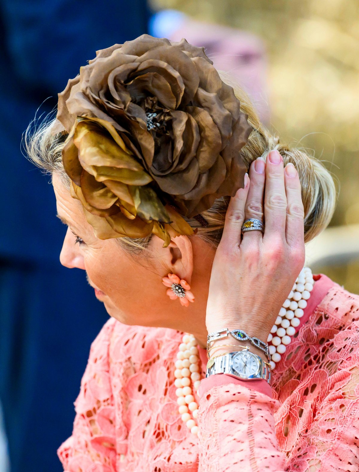 The Queen of the Netherlands is pictured during a regional visit to Het Hogeland on May 14, 2024 (Patrick van Emst/Bruno Press/Alamy)