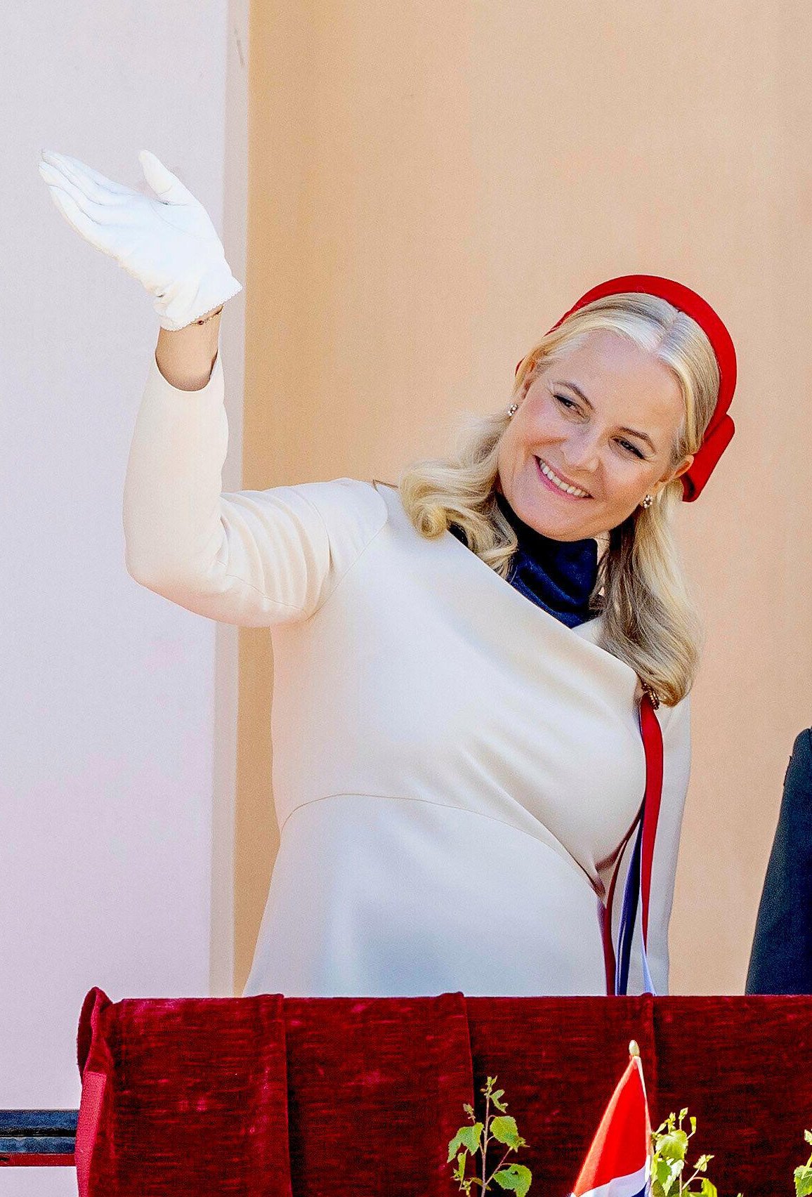 Crown Princess Mette-Marit of Norway celebrates National Day at the Royal Palace in Oslo on May 17, 2024 (Albert Nieboer/DPA Picture Alliance/Alamy)