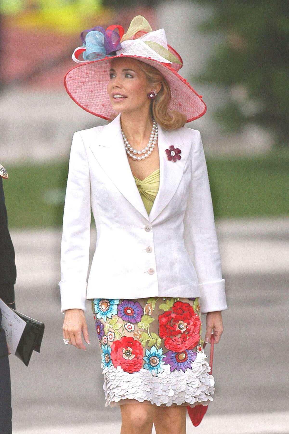 The Begum Aga Khan attends the wedding of the Prince of Asturias and Letizia Ortiz Rocasolano at the Cathedral of Santa Maria la Real de la Almudena in Madrid in May 22, 2004 (Abaca Press/Alamy)