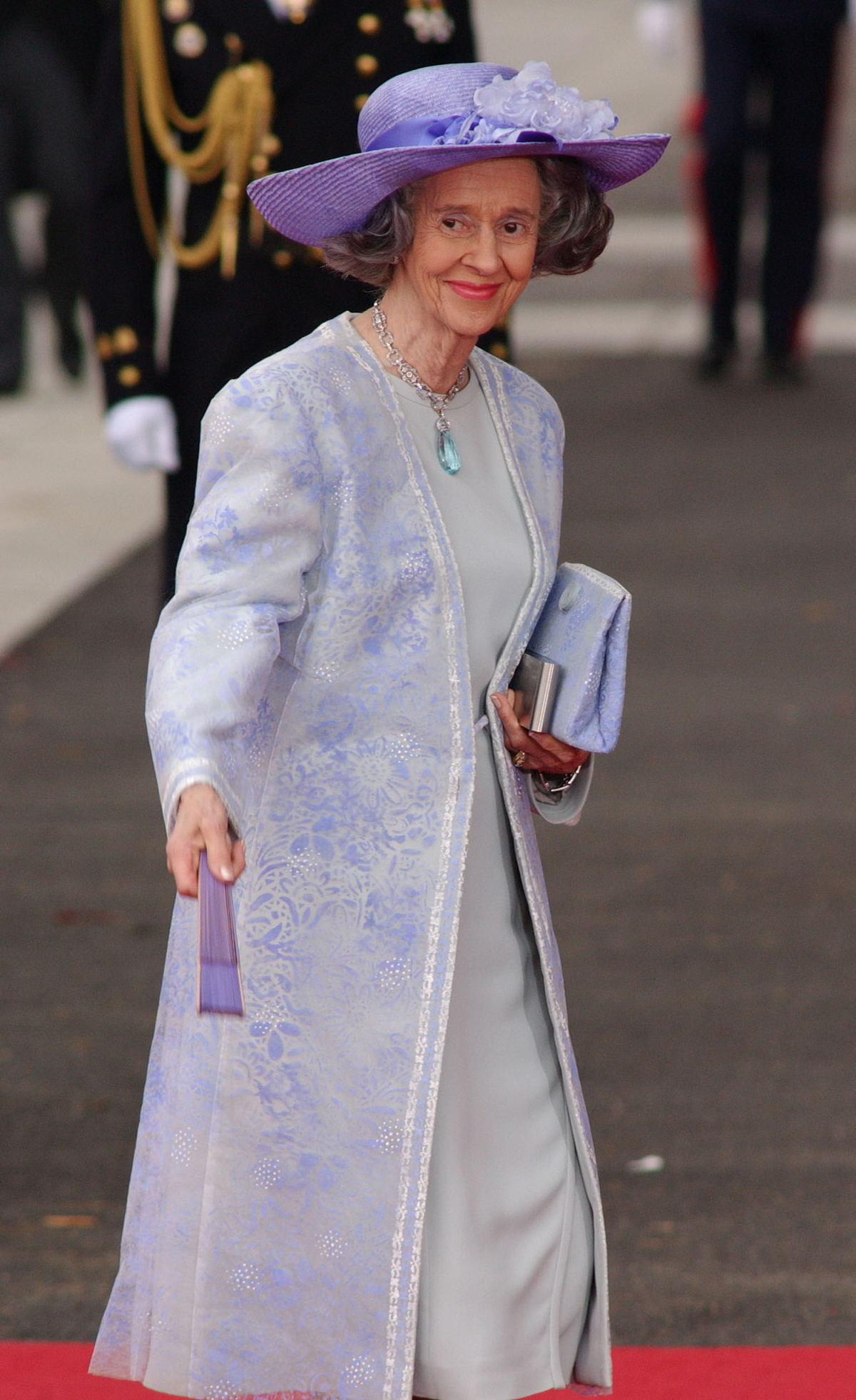 Queen Fabiola of Belgium attends the wedding of the Prince of Asturias and Letizia Ortiz Rocasolano at the Cathedral of Santa Maria la Real de la Almudena in Madrid in May 22, 2004 (Getty Images)