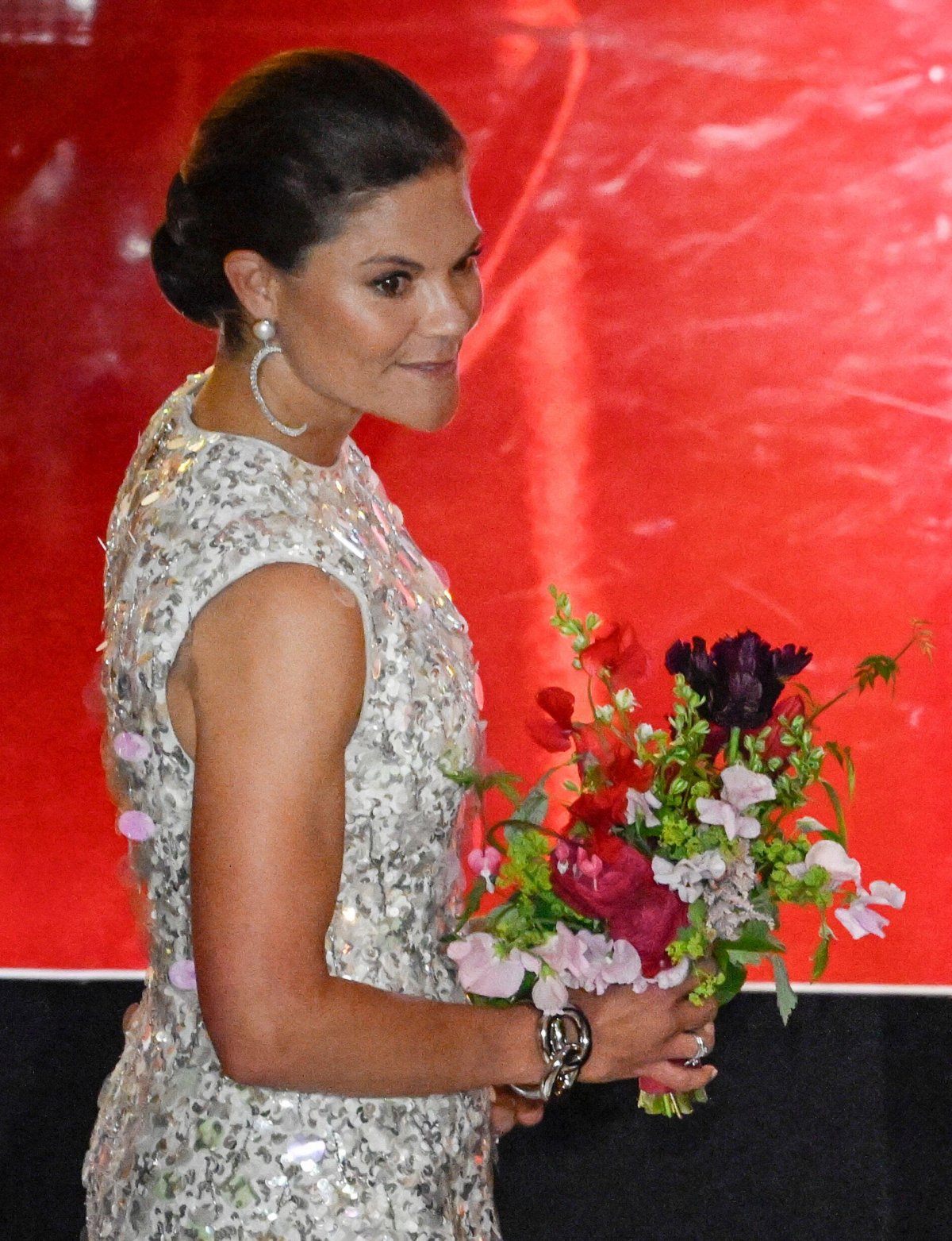 The Crown Princess of Sweden attends the Polar Music Prize ceremony at the Grand Hotel in Stockholm on May 21, 2024 (Jessica Gow/TT News Agency/Alamy)