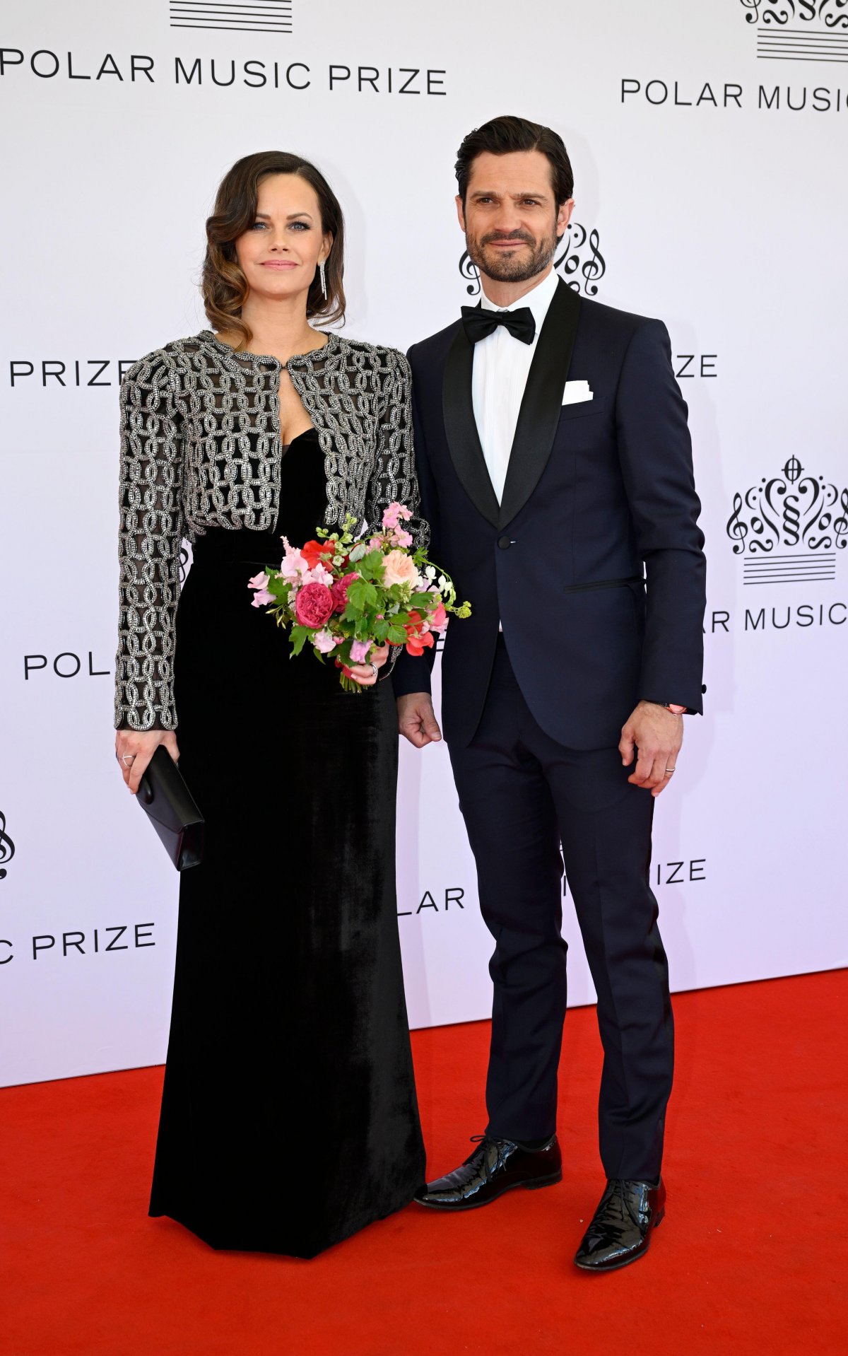 Prince Carl Philip and Princess Sofia of Sweden attend the Polar Music Prize ceremony at the Grand Hotel in Stockholm on May 21, 2024 (Jessica Gow/TT News Agency/Alamy)