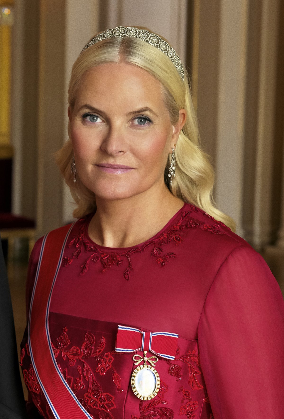 Gala portrait of Crown Princess Mette-Marit of Norway, released on May 24, 2024 (Dusan Reljin/Kongehuset)