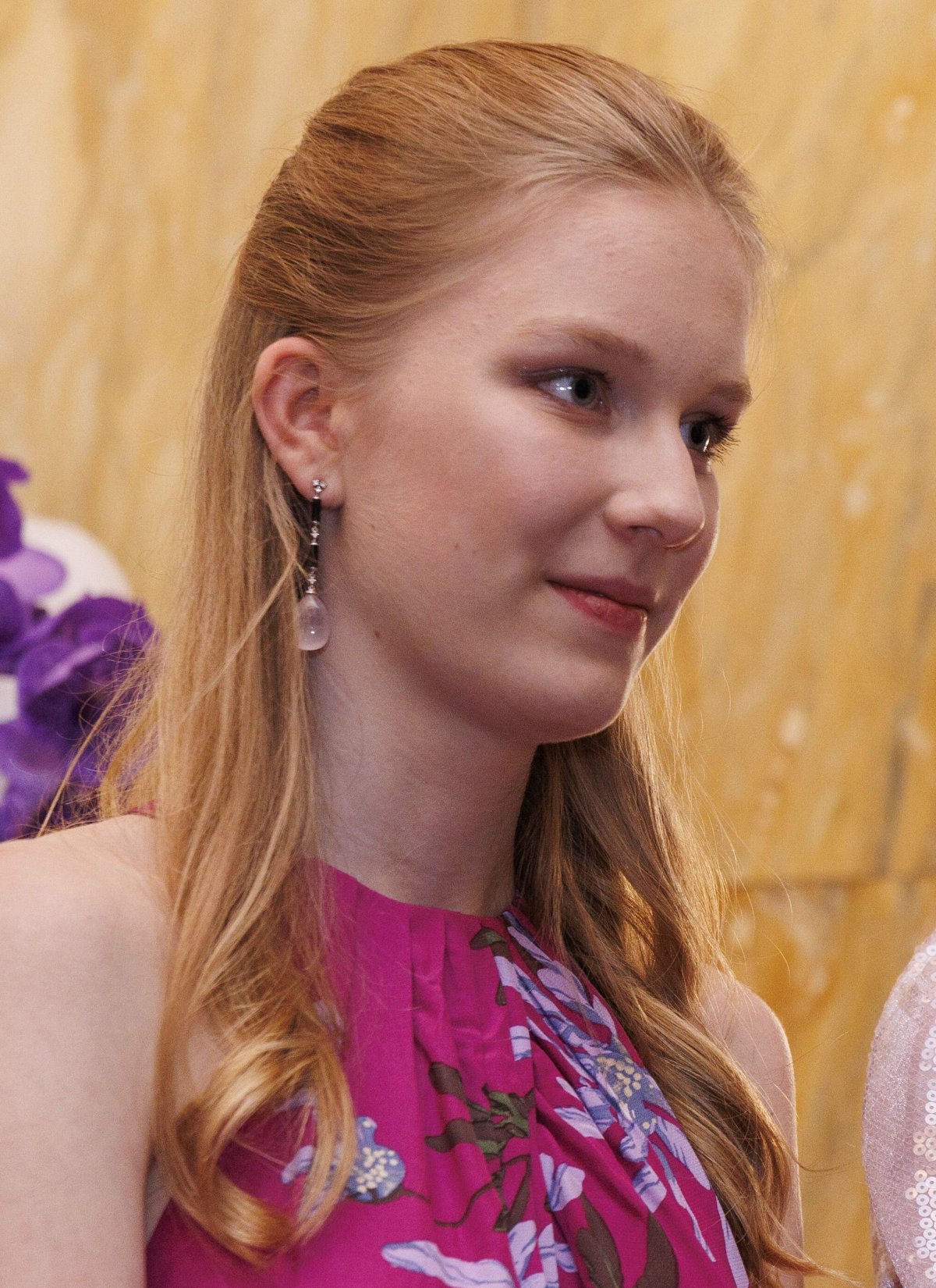Princess Eleonore of Belgium attends the finals of the Queen Elisabeth Violin Competition at the Bozar Concert Hall in Brussels on June 1, 2024 (NICOLAS MAETERLINCK/Belga News Agency/Alamy)