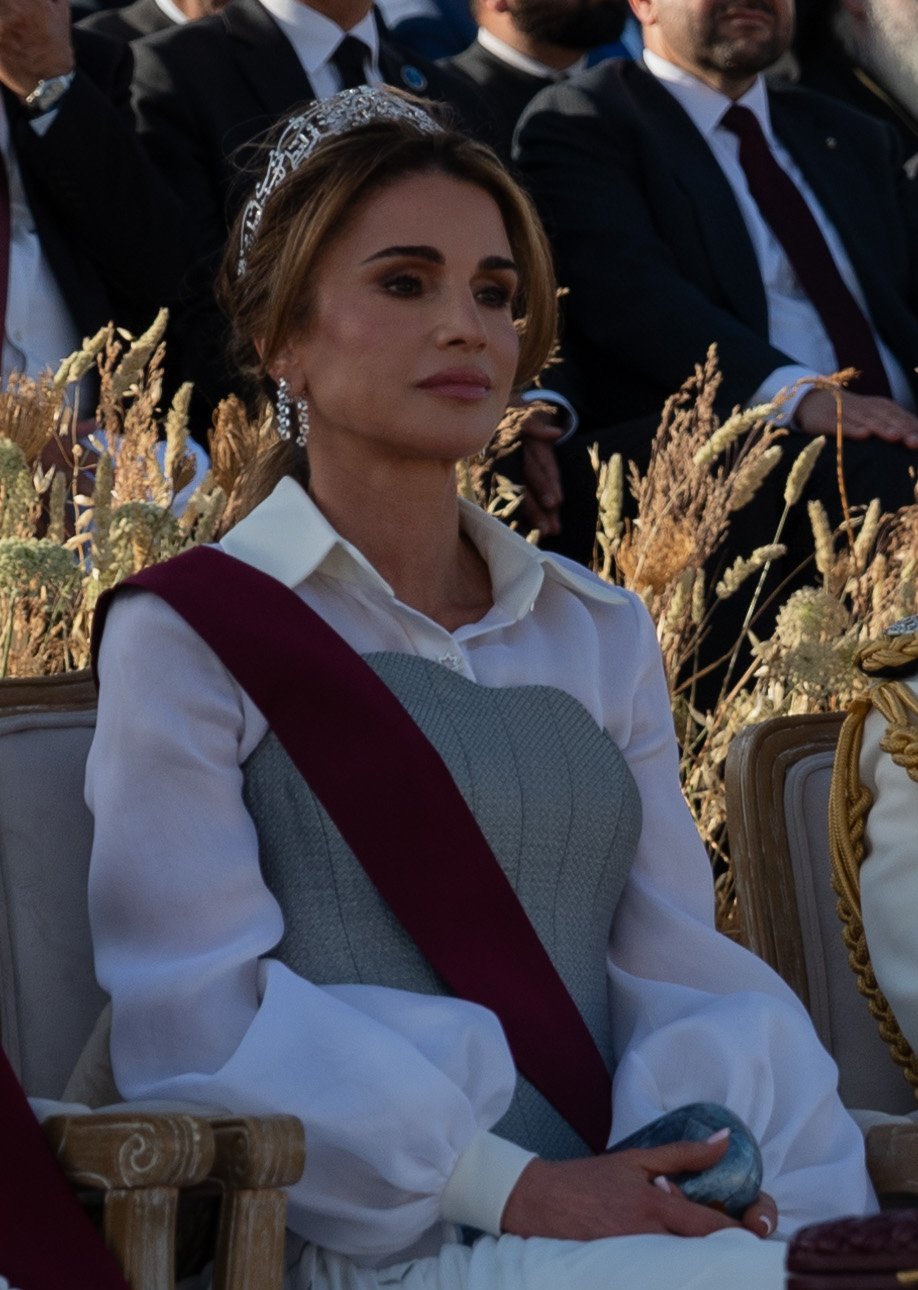The Queen of Jordan attends a national celebration of the King's Silver Jubilee in Amman on June 9, 2024 (Royal Hashemite Court)