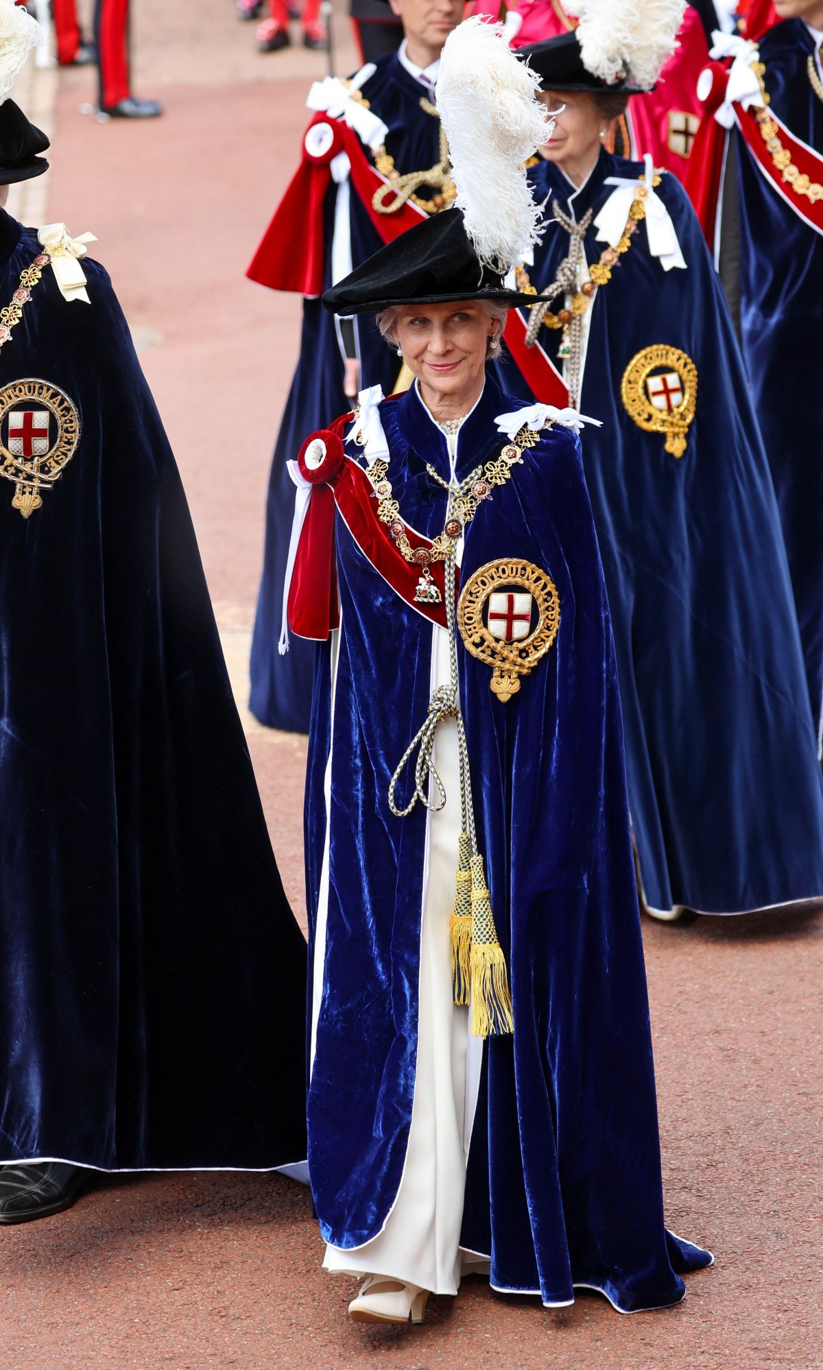 The Duchess of Gloucester arrives for the annual Order of the Garter service at St. George's Chapel, Windsor on June 17, 2024 (Chris Jackson/PA Images/Alamy)