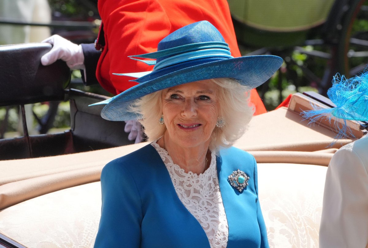Queen Camilla attends day two of Royal Ascot on June 19, 2024 (Jonathan Brady/PA Images/Alamy)