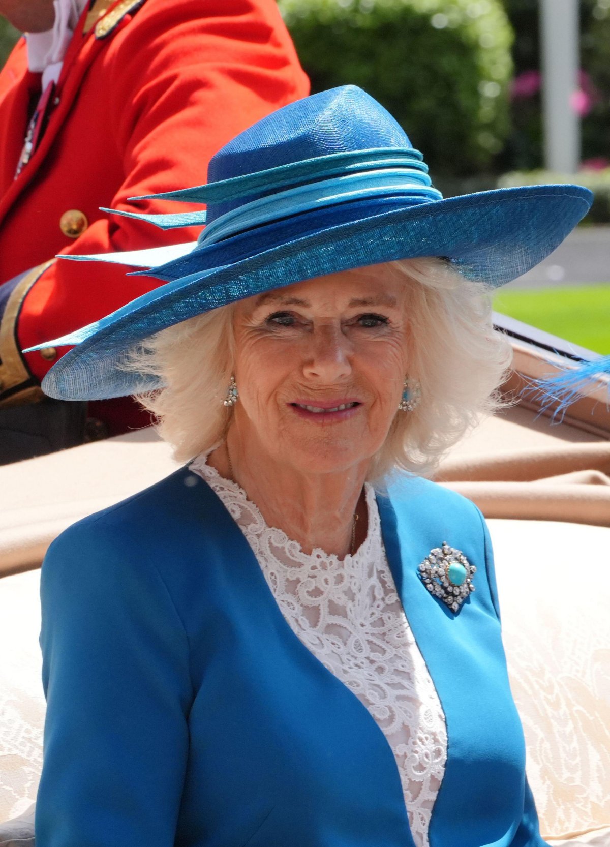 Queen Camilla attends day two of Royal Ascot on June 19, 2024 (Jonathan Brady/PA Images/Alamy)
