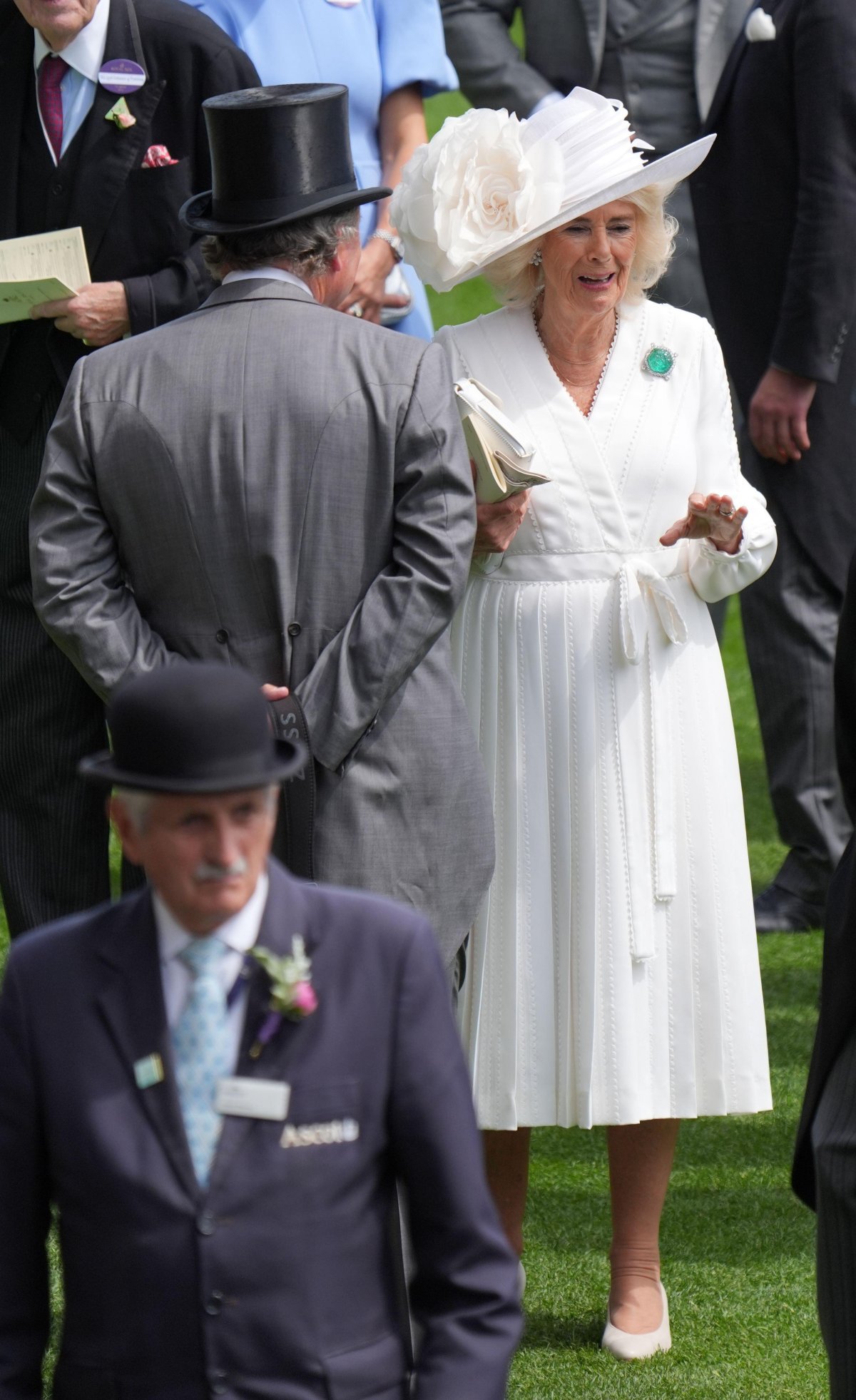 Queen Camilla attends day three of Royal Ascot on June 20, 2024 (Yui Mok/PA Images/Alamy)