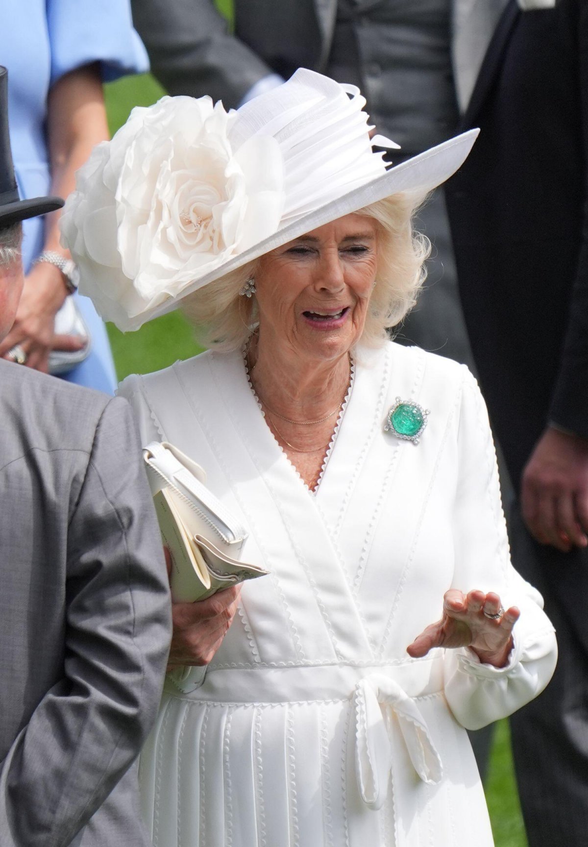 Queen Camilla attends day three of Royal Ascot on June 20, 2024 (Yui Mok/PA Images/Alamy)
