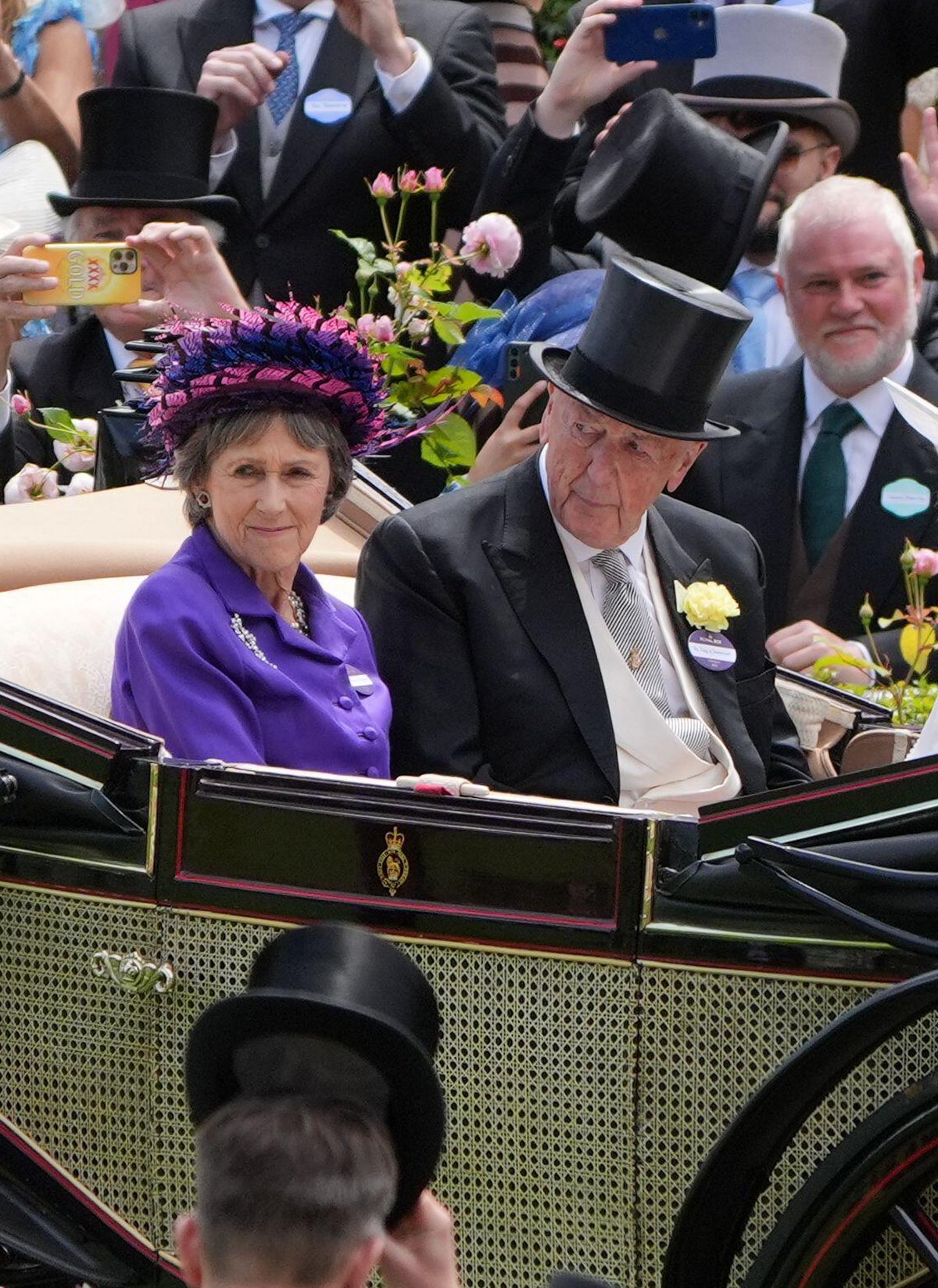 The Duke and Duchess of Devonshire attend day three of Royal Ascot on June 20, 2024 (Yui Mok/PA Images/Alamy)