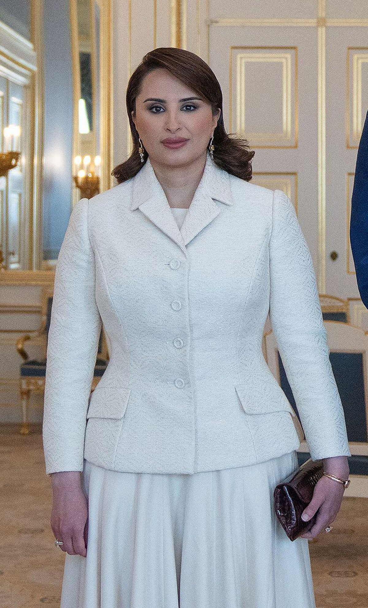 Sheikha Jawaher bint Hamad Al Thani is pictured at the Noordeinde Palace in The Hague on June 24, 2024 (Abaca Press/Alamy)