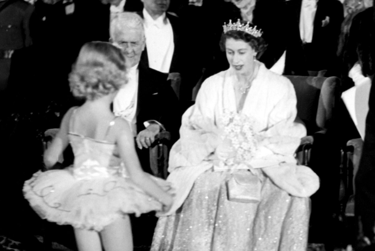 Princess Elizabeth attends a performance of the Winnipeg Ballet at the Civic Auditorium on October 16, 1951 (PA Images/Alamy)