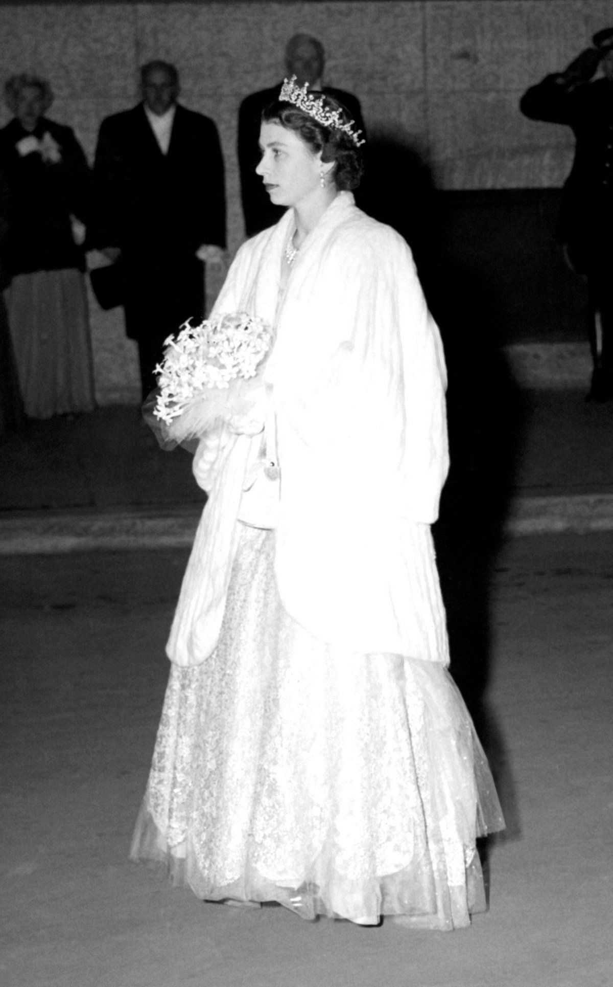 Princess Elizabeth attends a performance of the Winnipeg Ballet at the Civic Auditorium on October 16, 1951 (PA Images/Alamy)