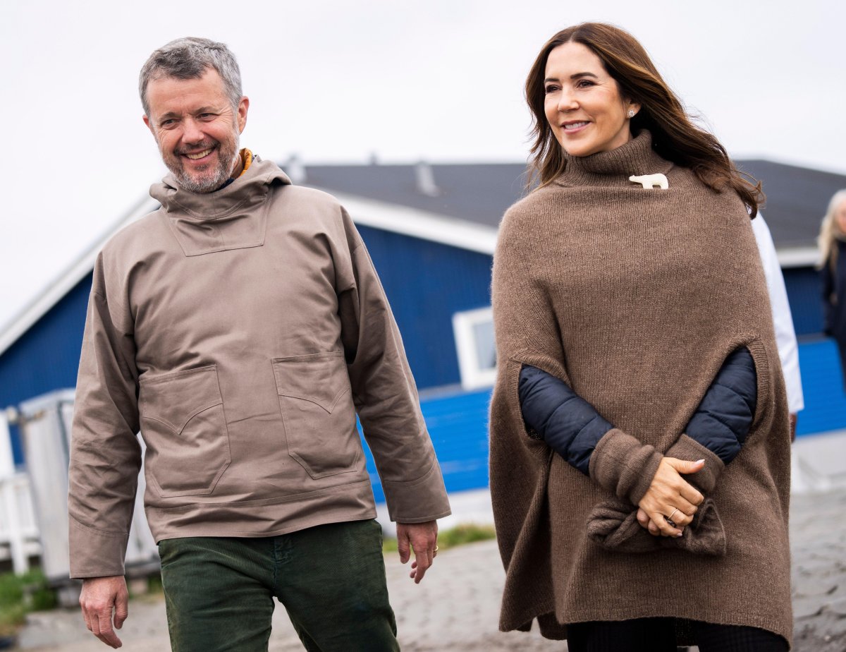 The King and Queen of Denmark visit the village of Attu in Greenland on July 1, 2024 (Ritzau/Alamy)