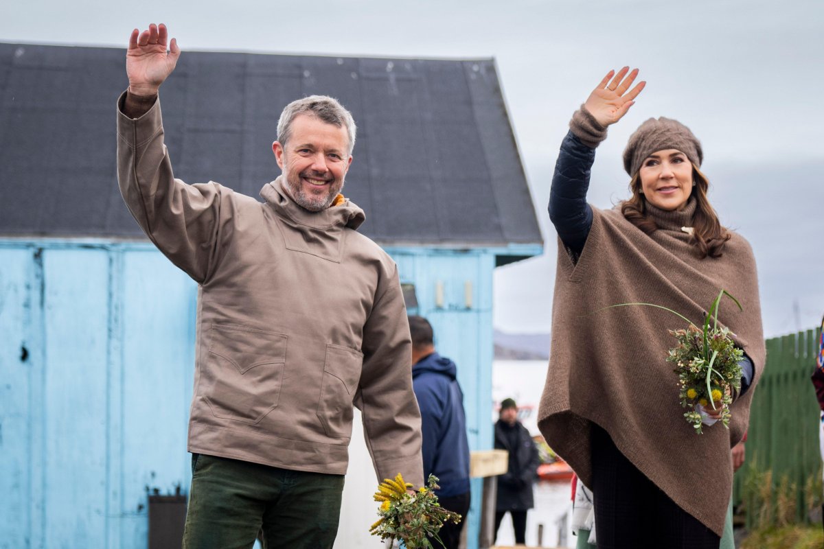 The King and Queen of Denmark visit the village of Attu in Greenland on July 1, 2024 (Ritzau/Alamy)