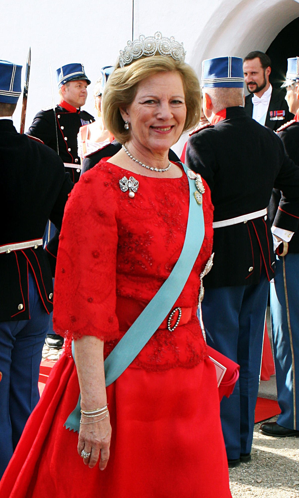 Queen Anne-Marie of Greece attends the wedding of Prince Joachim and Princess Marie of Denmark in Mogeltonder on May 24, 2008 (Albert Nieboer/DPA Picture Alliance Archive/Alamy)