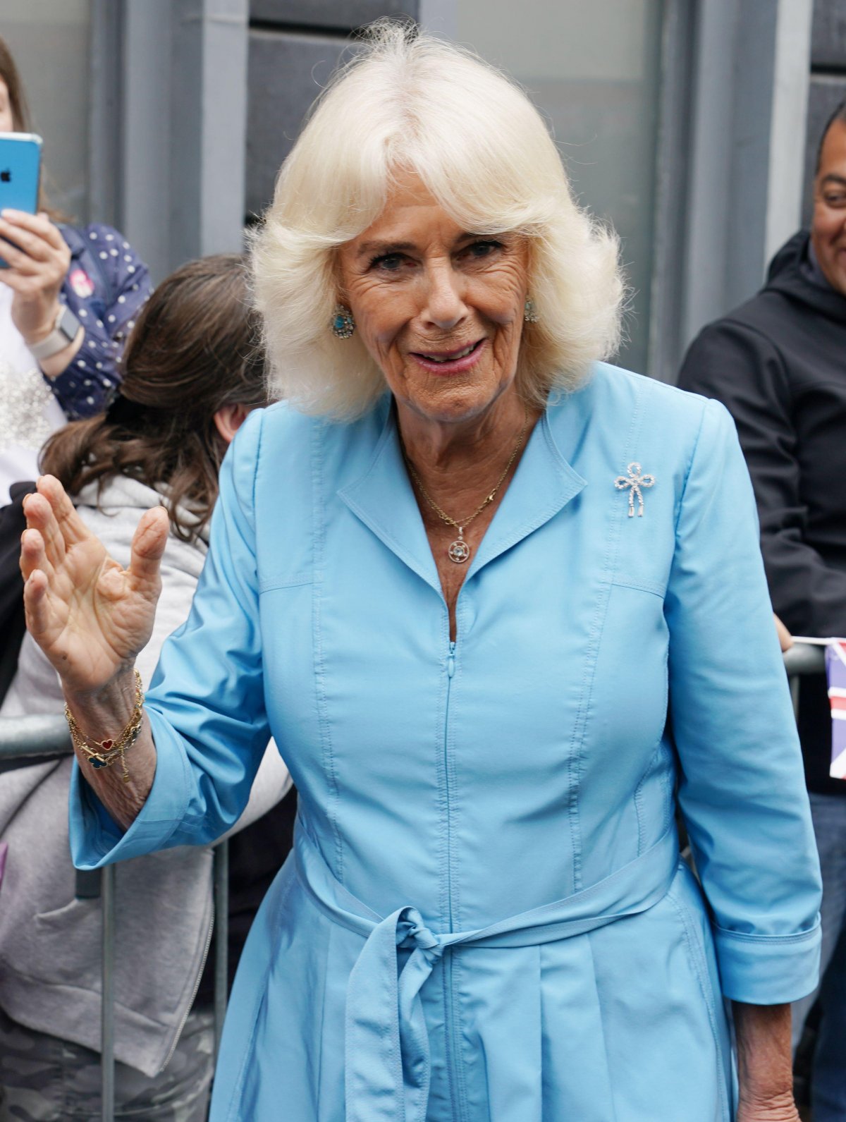 Queen Camilla visits St Helier in Jersey on July 15, 2024 (Arthur Edwards/PA Images/Alamy)