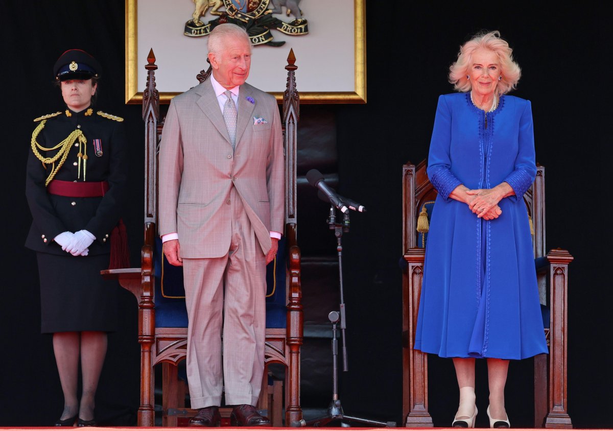 King Charles III and Queen Camilla attend a special sitting of the States of Deliberation in Guernsey on July 16, 2024 (Chris Jackson/PA Images/Alamy)