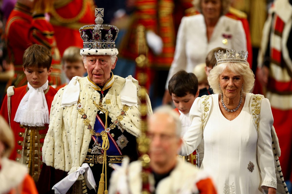 King Charles III and Queen Camilla attend the State Opening of Parliament on July 17, 2024 (Hannah McKay/PA Images/Alamy)