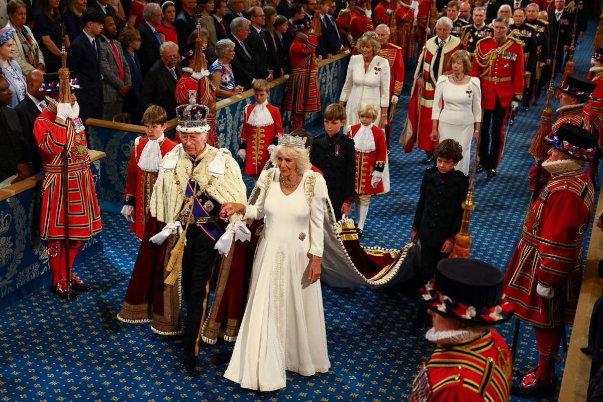 King Charles III and Queen Camilla attend the State Opening of Parliament on July 17, 2024 (Hannah McKay/PA Images/Alamy)