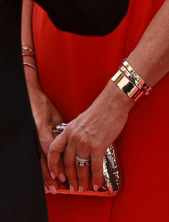 The Queen of Denmark arrives for a gala dinner hosted by the International Olympic Committee and the French Presidency at the Louvre Museum in Paris on July 25, 2024 (Arturo Holmes/Xinhua/Alamy)