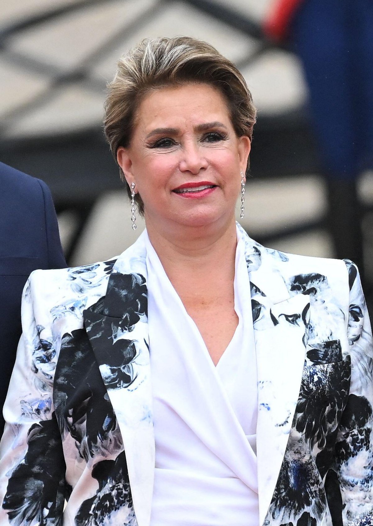 The Grand Duchess of Monaco attends a reception at the Élysée Palace ahead of the opening ceremony of the Summer Olympic Games in Paris on July 26, 2024 (Eliot Blondet/Abaca Press/Alamy)