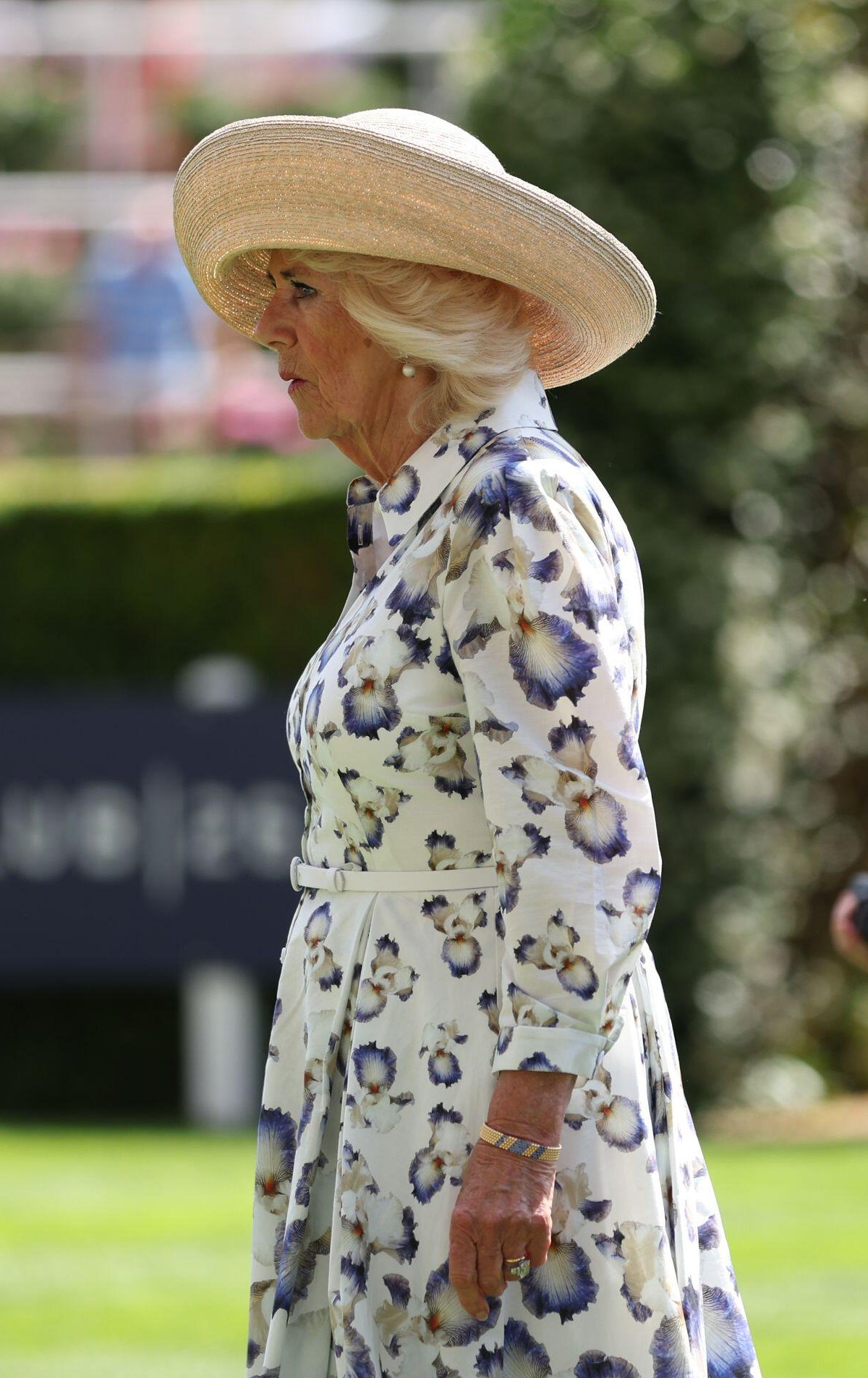 Queen Camilla attends King George Day at Ascot Racecourse on July 27, 2024 (Steven Paston/PA Images/Alamy)