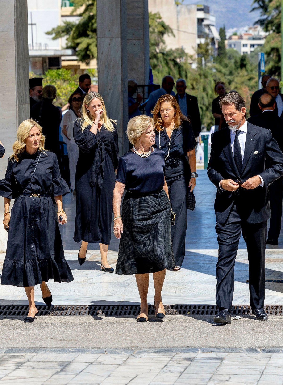 Members of the Greek royal family attend the funeral of Prince Michael of Greece and Denmark in Athens on August 1, 2024 (Albert Nieboer/DPA Picture Alliance/Alamy)