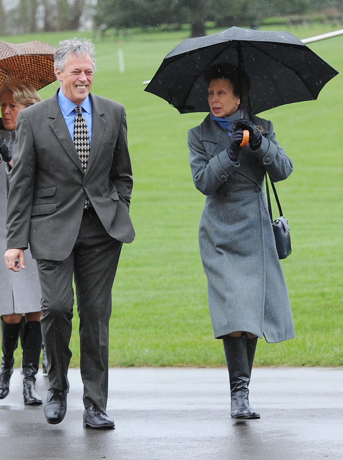 The Earl of Harewood and the Princess Royal are pictured at Harewood House for the official opening of an exhibition of photographs taken by royal photographer Marcus Adams on April 3, 2012 (Anna Gowthorpe/PA Images/Alamy)