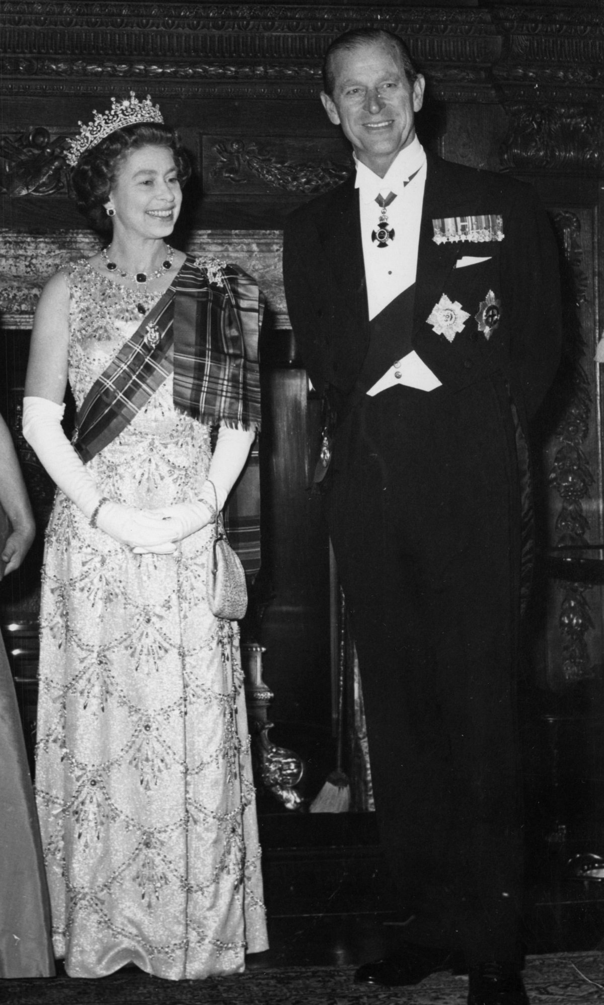 Queen Elizabeth II and Prince Philip attend the Royal Company of Archers Ball in Edinburgh on October 19, 1976 (PA Images/Alamy)