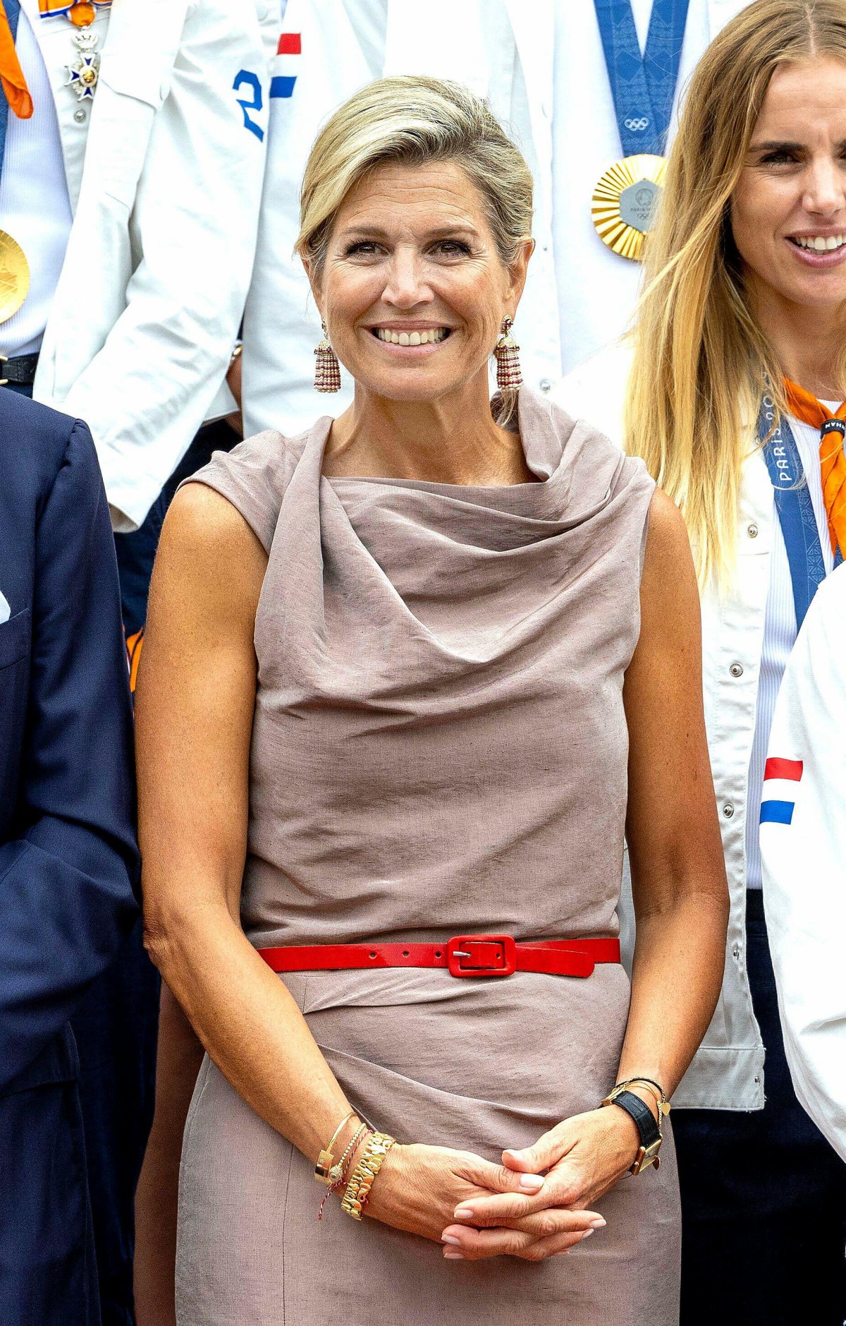 The King and Queen of the Netherlands host Dutch Olympic athletes at Huis ten Bosch Palace in The Hague on August 13, 2024 (Albert Nieboer/DPA Picture Alliance/Alamy)