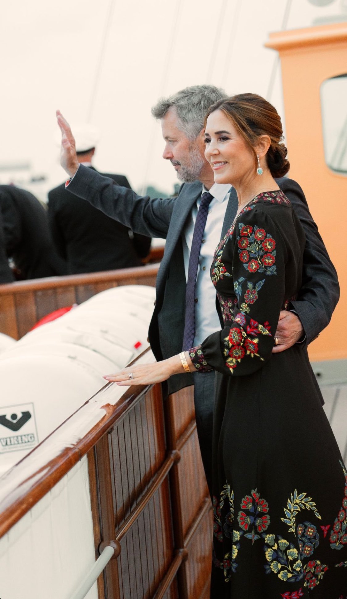 The King and Queen of Denmark visit Aero aboard the Royal Yacht Dannebrog on August 20, 2024 (Kongehuset)
