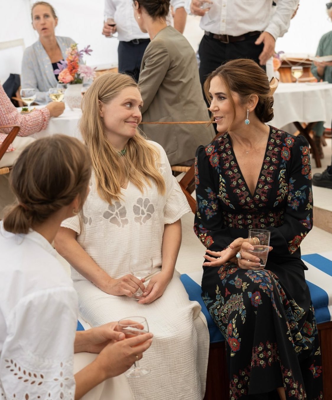 The Queen of Denmark visits Aero aboard the Royal Yacht Dannebrog on August 20, 2024 (Kongehuset)