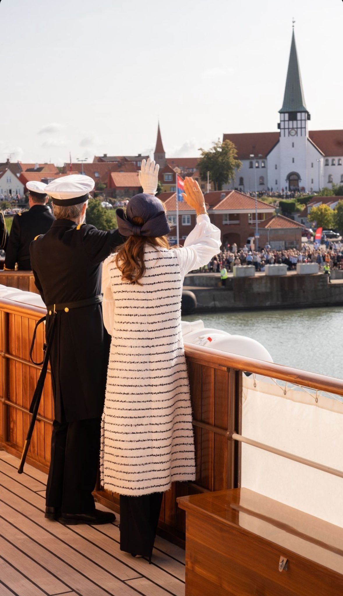 The King and Queen of Denmark visit Bornholm aboard the Royal Yacht Dannebrog on August 19, 2024 (Kongehuset)