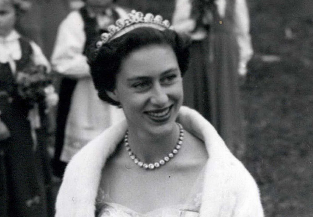 Princess Margaret of the United Kingdom attends the wedding of Princess Ragnhild of Norway in Asker on May 15, 1953 (Keystone Press/Alamy)