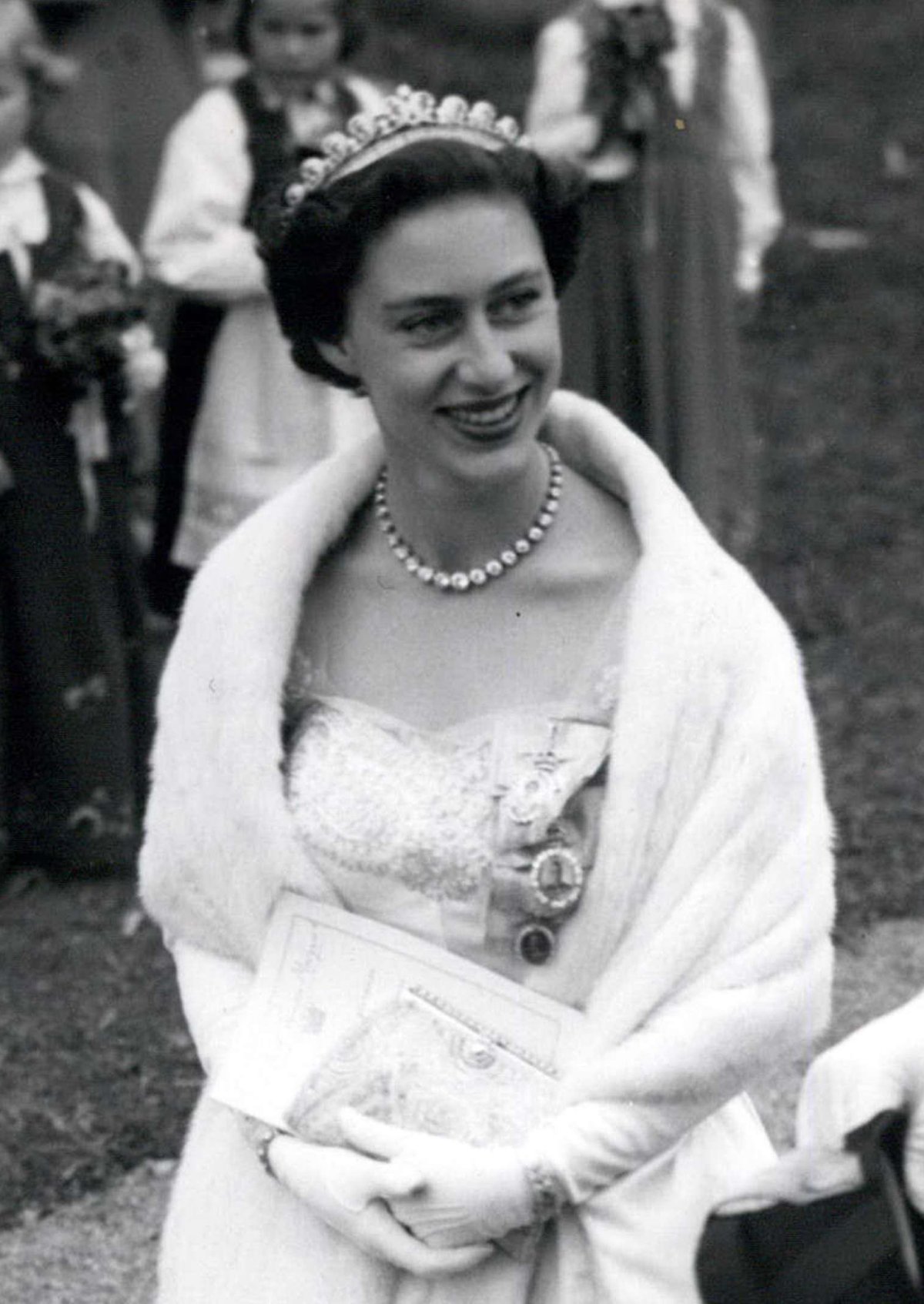 Princess Margaret of the United Kingdom attends the wedding of Princess Ragnhild of Norway in Asker on May 15, 1953 (Keystone Press/Alamy)