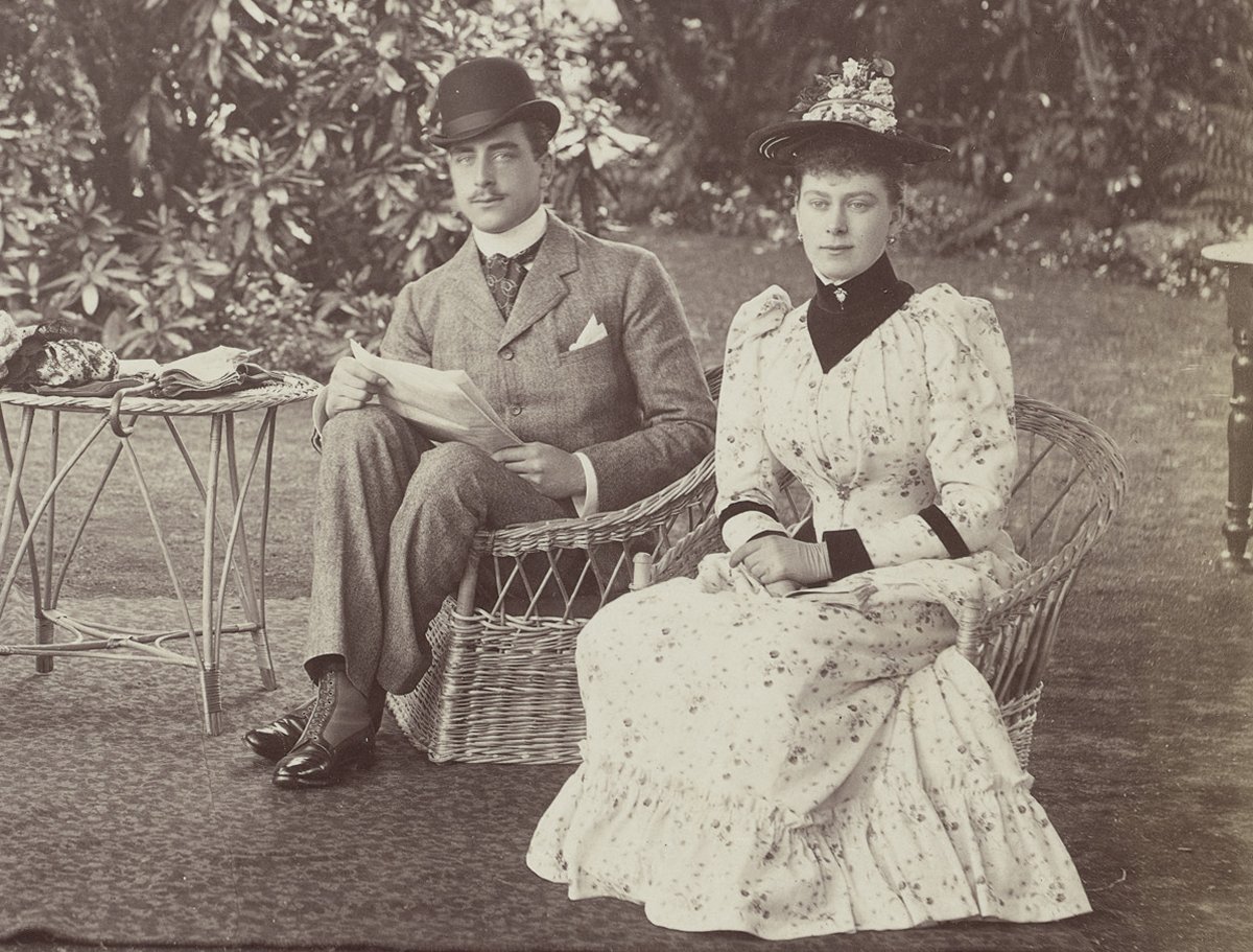 Prince Francis of Teck and Princess May of Teck (later Queen Mary), 1891 (Royal Collection Trust)