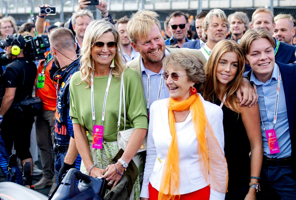 Members of the Dutch royal family attend the F1 Grand Prix of the Netherlands at the Circuit of Zandvoort on August 25, 2024 (REMKO DE WAAL/ANP/Alamy)