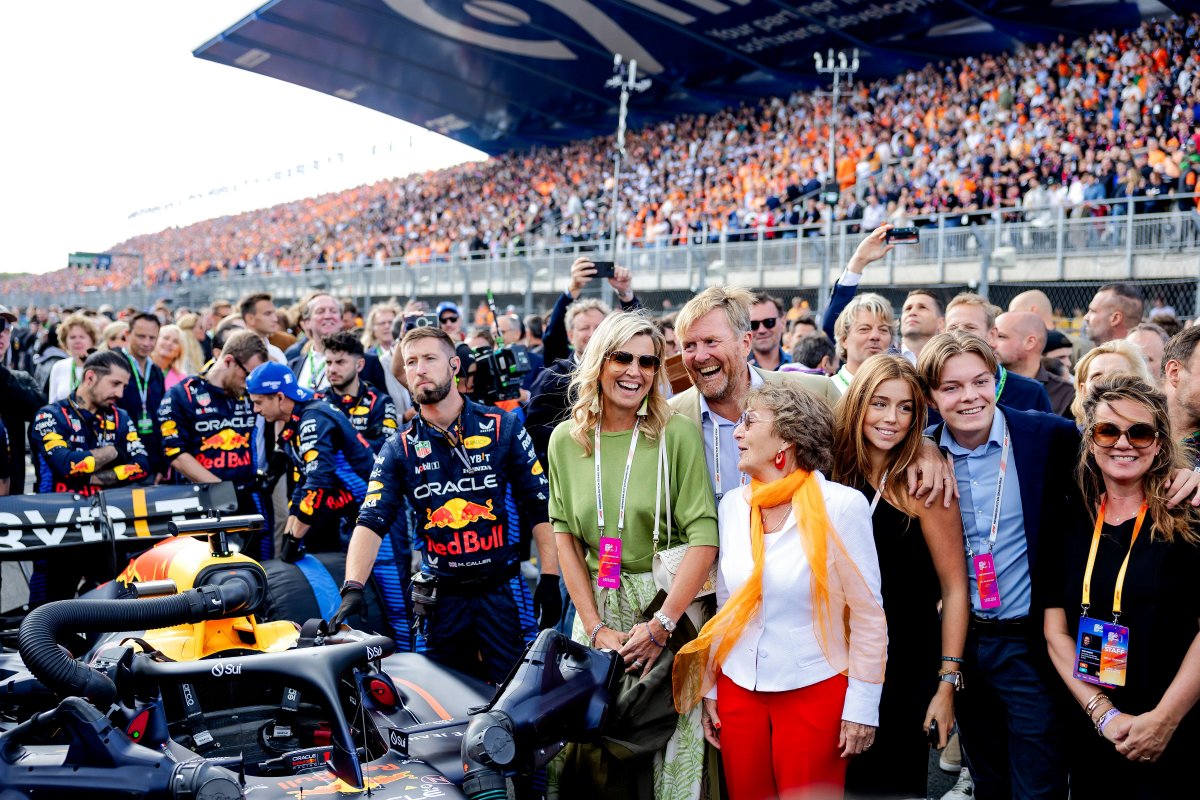 Members of the Dutch royal family attend the F1 Grand Prix of the Netherlands at the Circuit of Zandvoort on August 25, 2024 (REMKO DE WAAL/ANP/Alamy)