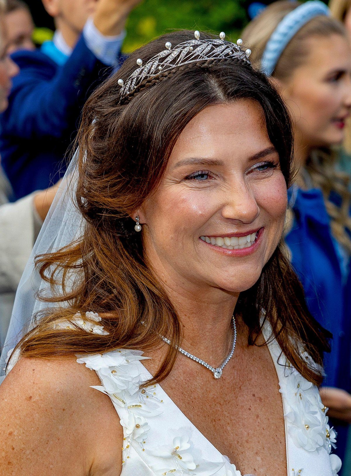 Princess Martha Louise is pictured on her wedding day in Geiranger, Norway, on August 31, 2024 (Albert Nieboer/DPA Picture Alliance/Alamy)