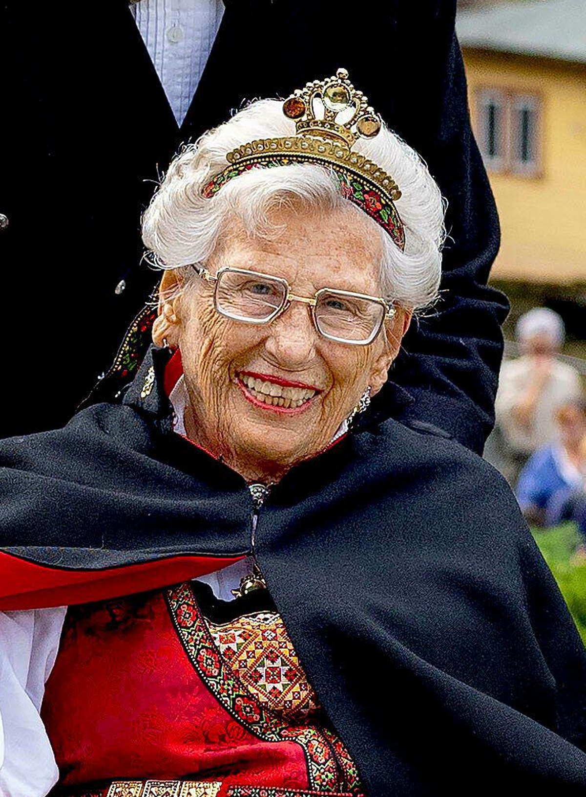 Princess Astrid arrives for the wedding of Princess Martha Louise in Geiranger, Norway, on August 31, 2024 (Albert Nieboer/DPA Picture Alliance/Alamy)