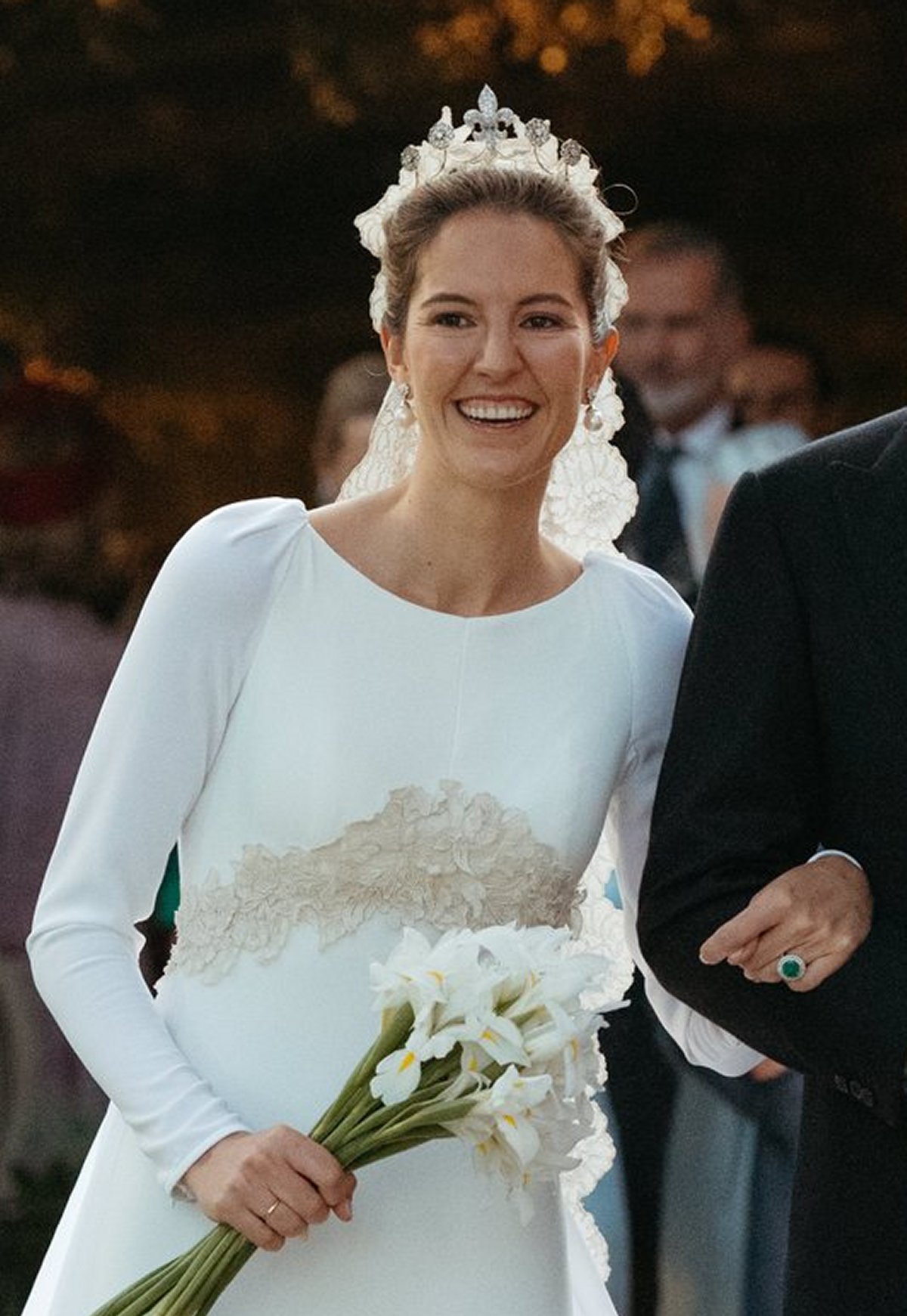 Victoria López-Quesada y Bourbon-Two Sicilies is pictured on her wedding day in Algete, Spain on August 31, 2024 (Casa Real/Bibiana Fierro)